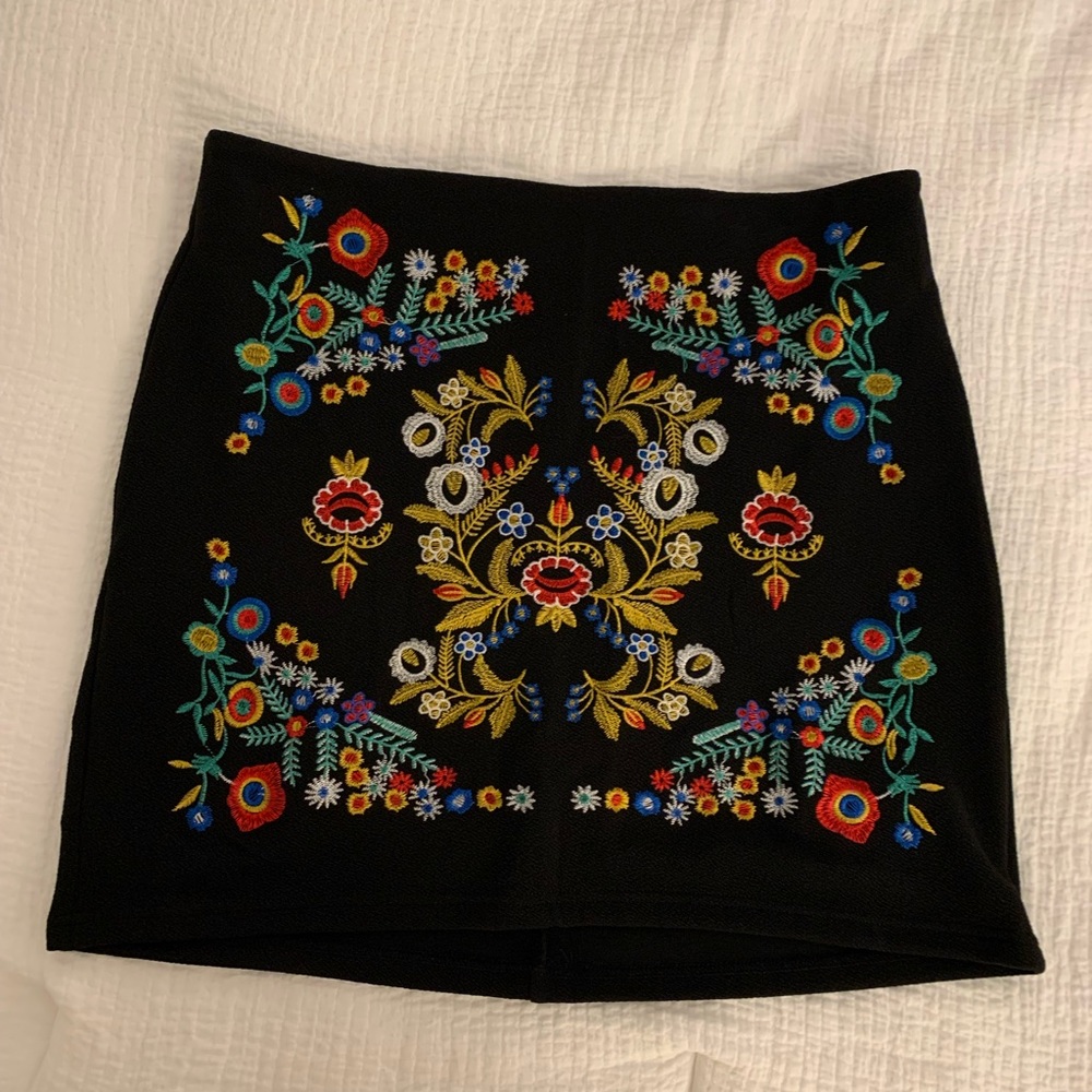 Shein Embroidered Skirt